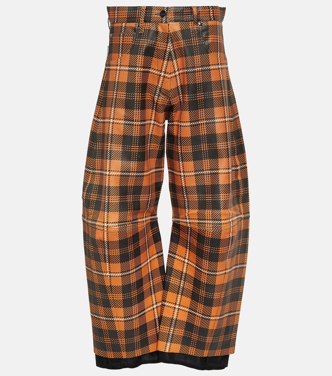 Dodo Bar Or - Anna checked leather wide-leg pants