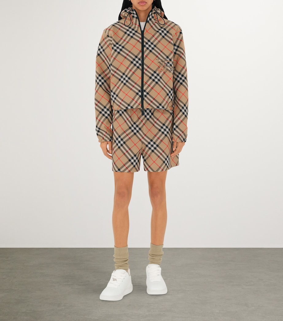 Burberry Yellow Check Cropped Reversible Jacket