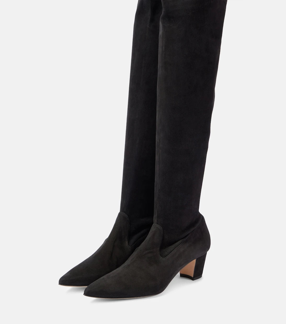 Manolo Blahnik - Lupasca 55 suede over-the-knee boots