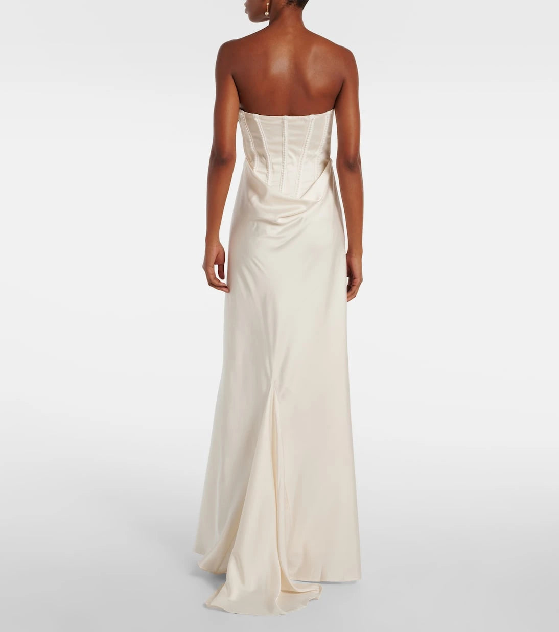 Rotate - Bridal embellished satin corset dress