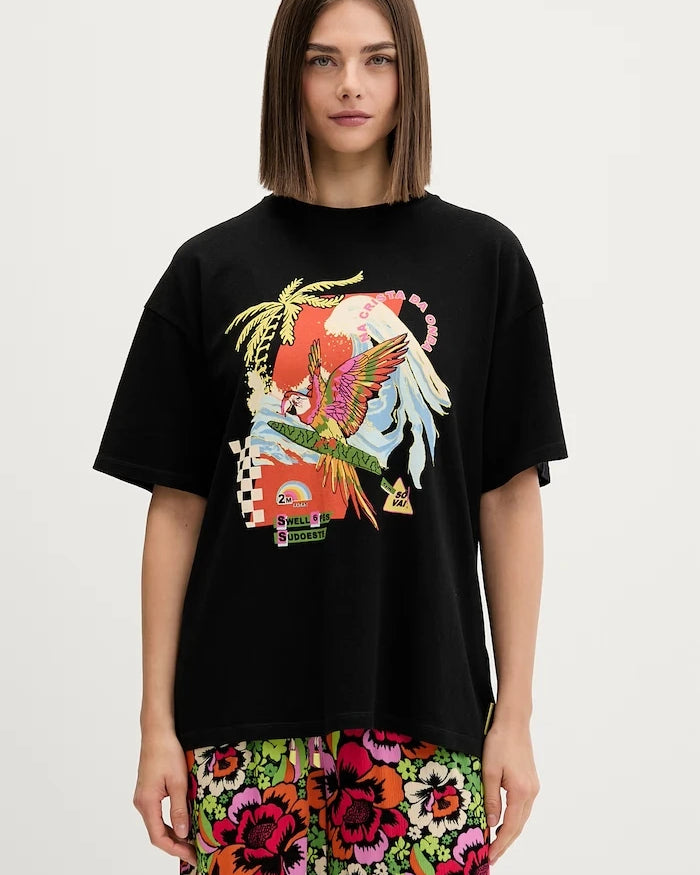 Rip Curl pamuklu kadın tişört FARM RIO