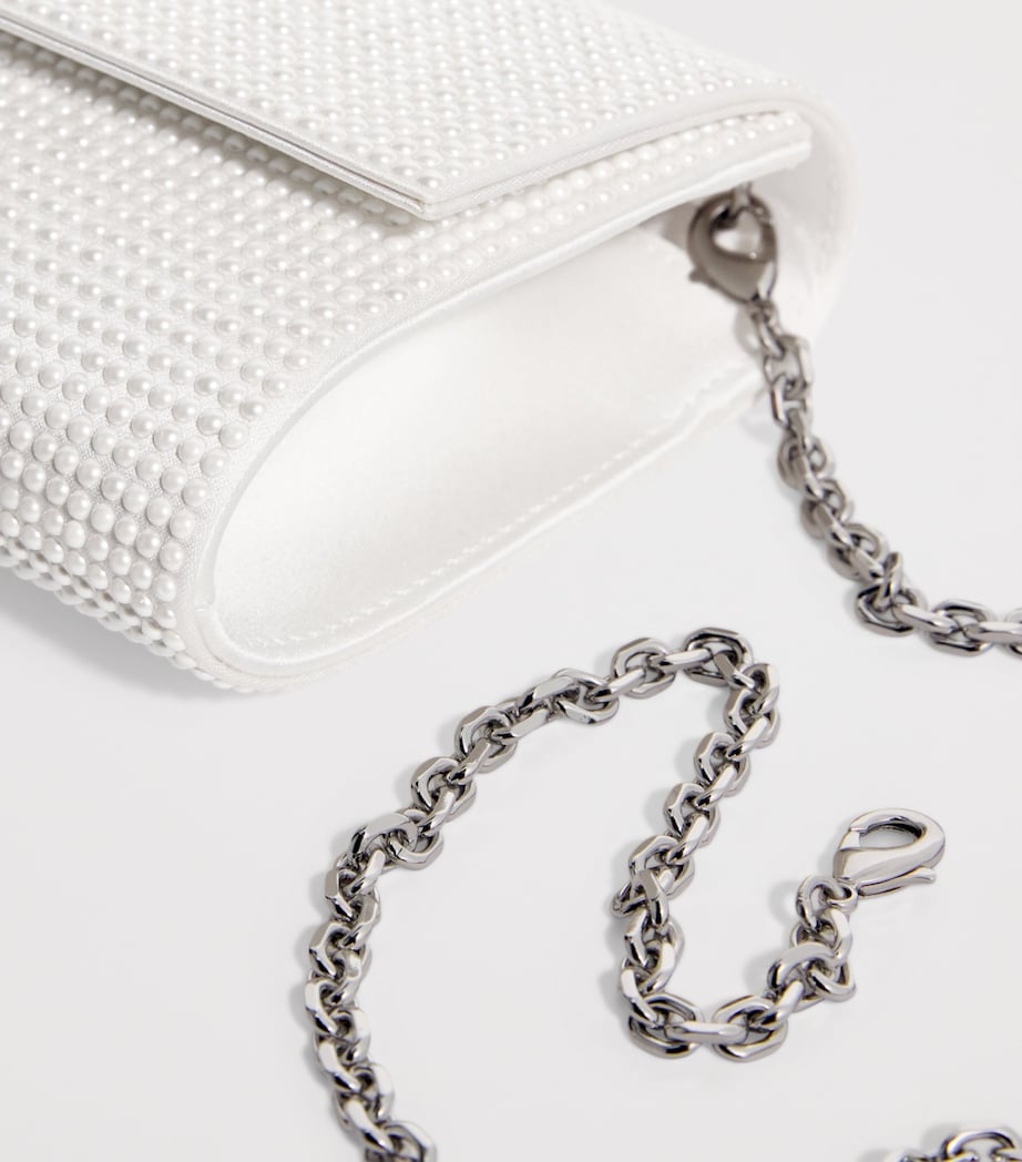 Satin Pearlised Perry Clutch Bag