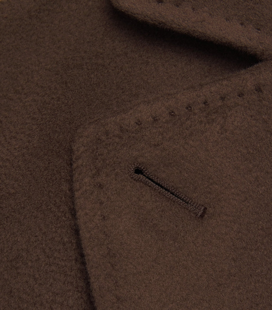 Weekend Max Mara Brown Virign Wool Double-Breasted Coat