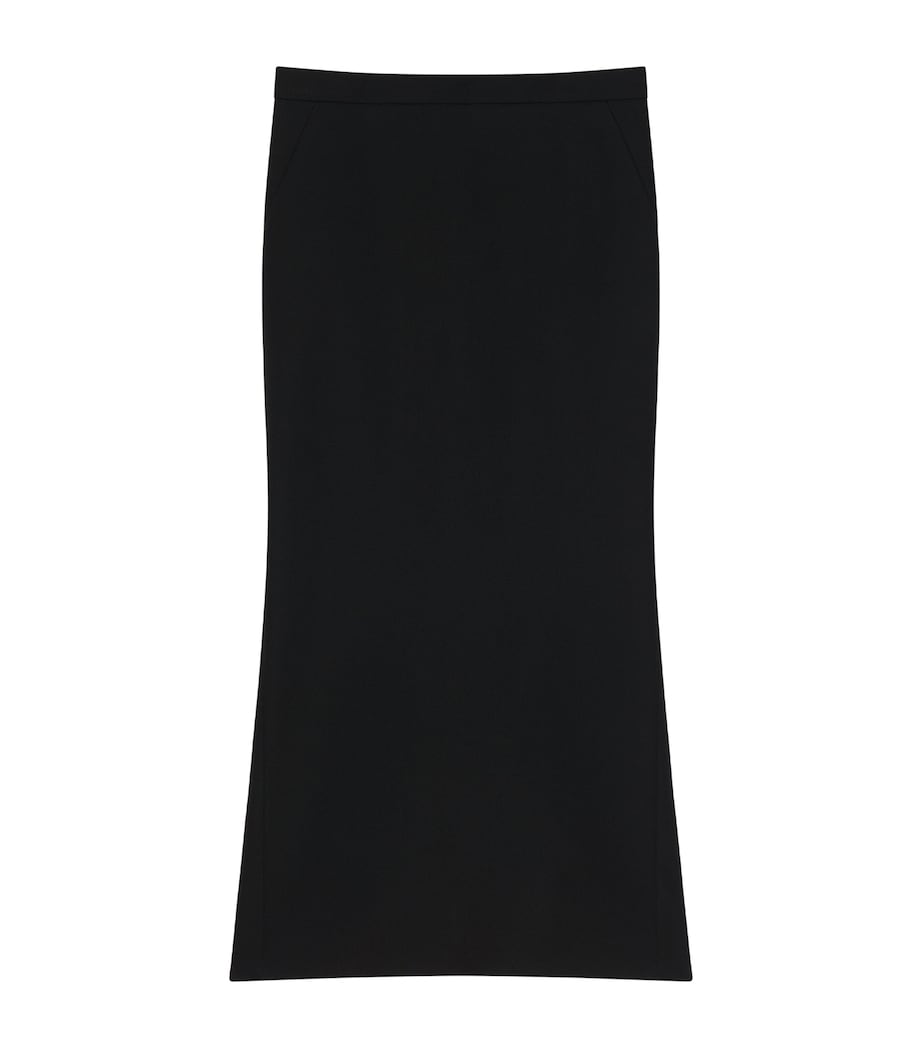 Givenchy Black Low-Waist Midi Skirt