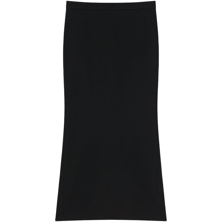 Givenchy Black Low-Waist Midi Skirt