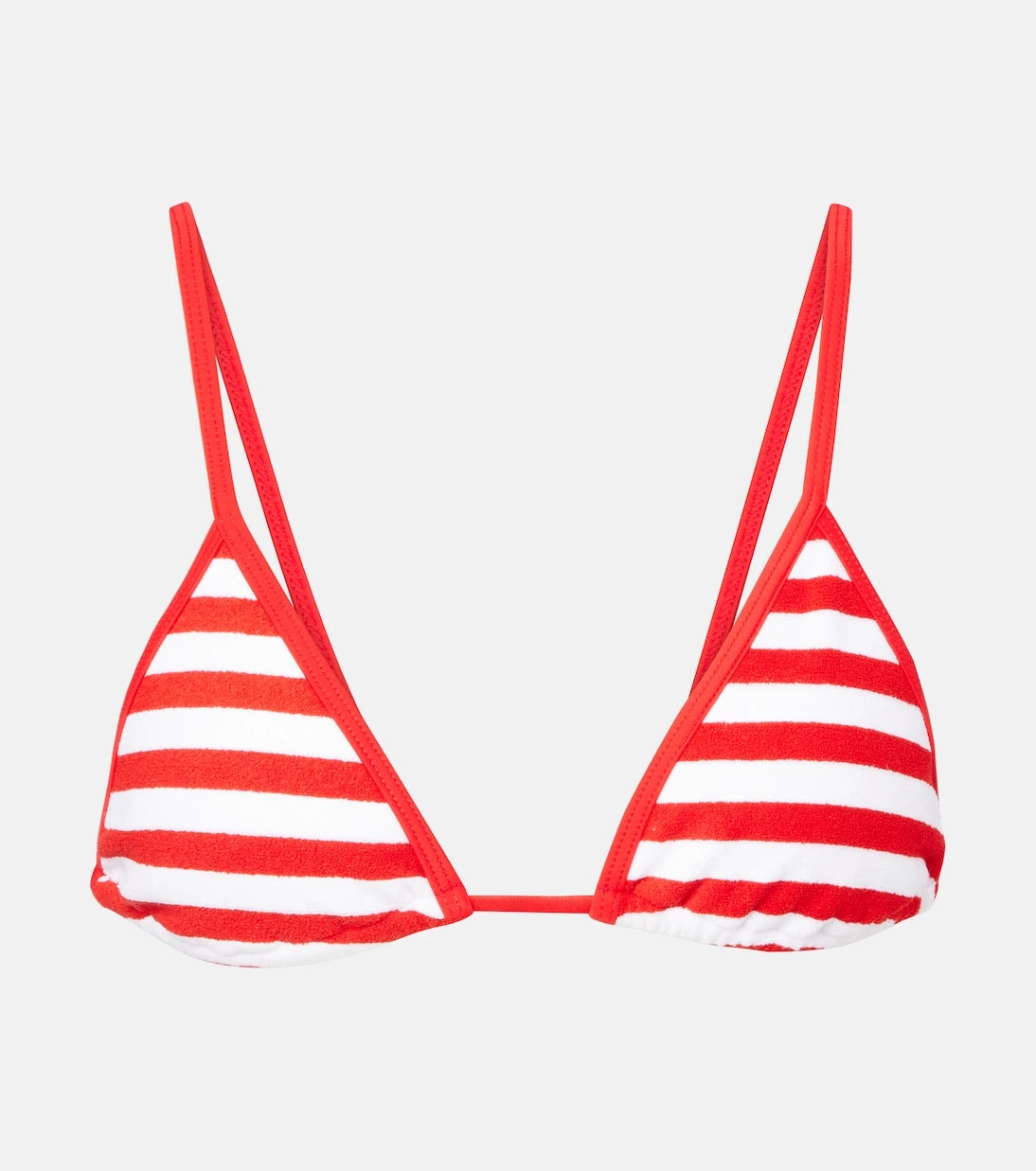 Jade Swim - Via striped terry bikini top