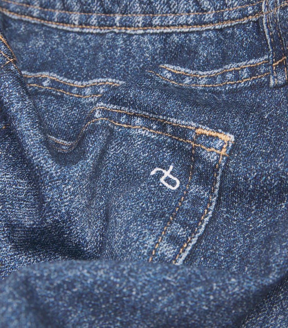 Rag & Bone Blue Miramar Low-Rise Wide-Leg Jeans