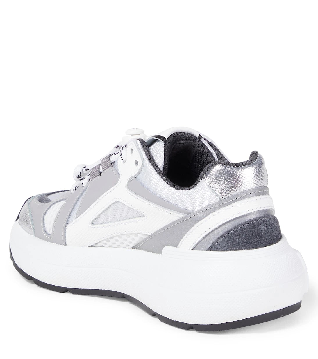 Dolce&Gabbana Kids - Embossed logo leather-trimmed sneakers