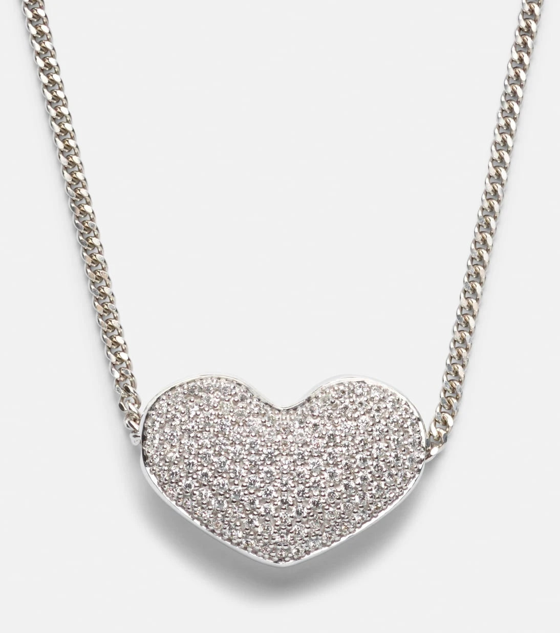 Eéra - Heart 18kt white gold necklace with diamonds