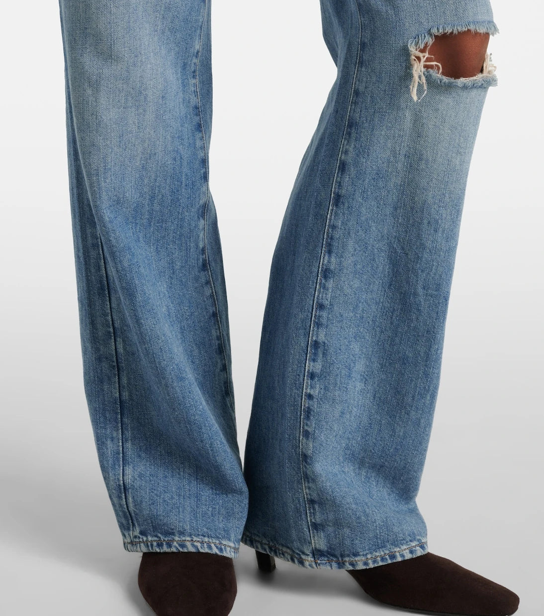 7 For All Mankind - Tess distressed wide-leg jeans