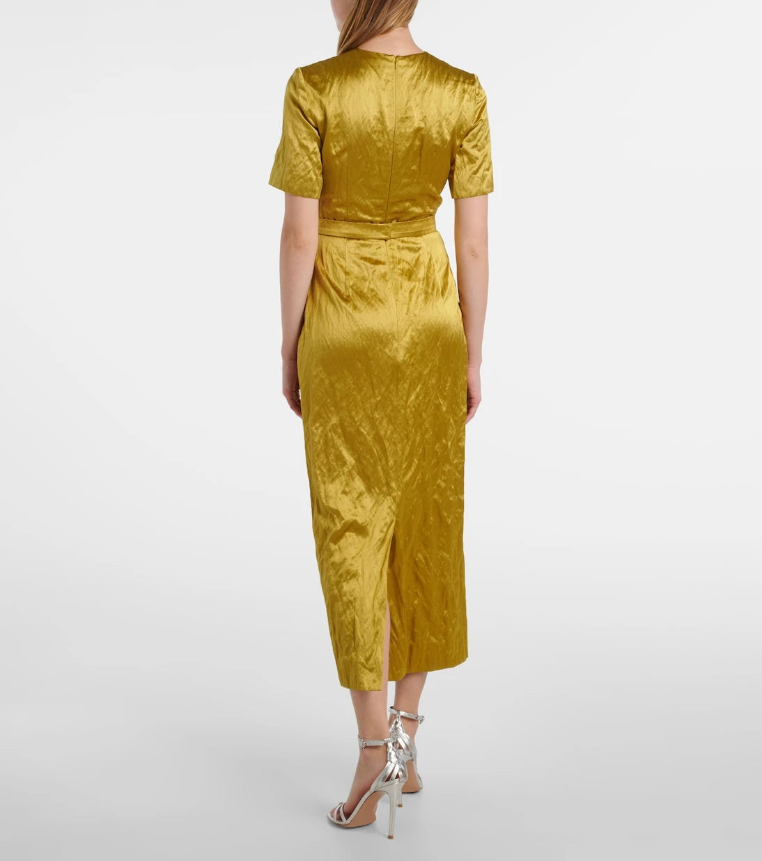 Erdem - Embellished satin midi dress