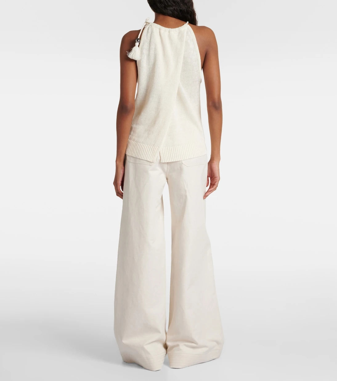 Max Mara - Moriana halterneck linen top and hat set