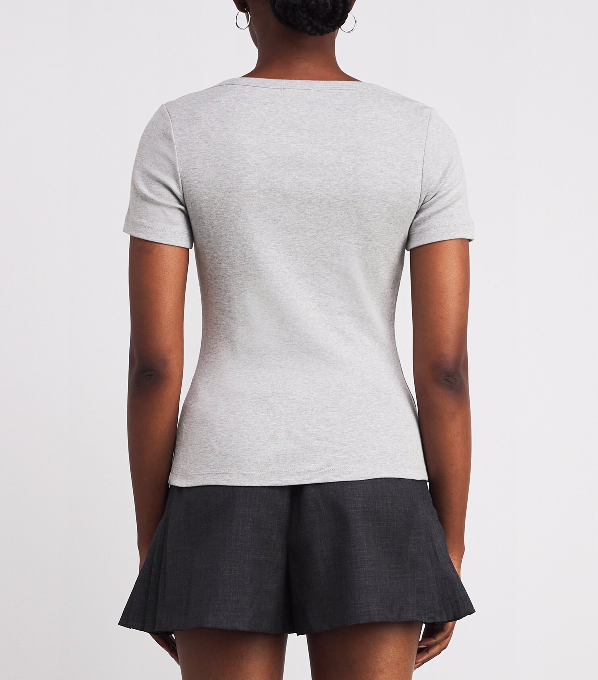 Claudie Pierlot Grey Cotton Short-Sleeve T-Shirt