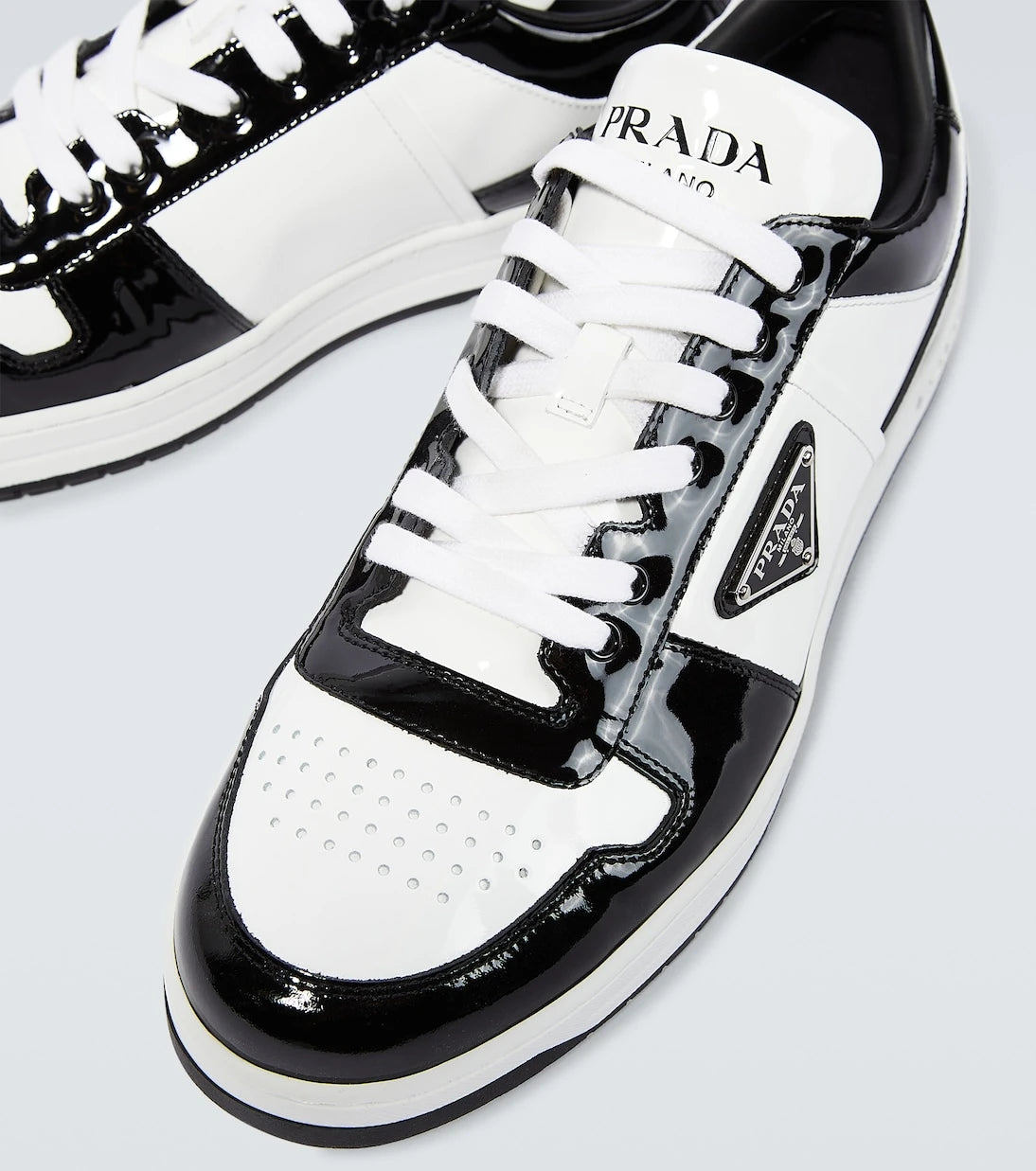 Prada - Downtown leather low-top sneakers