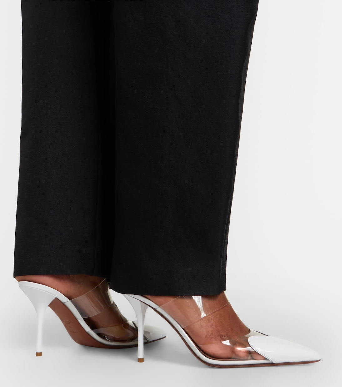 Alaïa - Cœur patent leather and PU mules