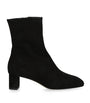 Aeyde Black Suede Millie Ankle Boots 45