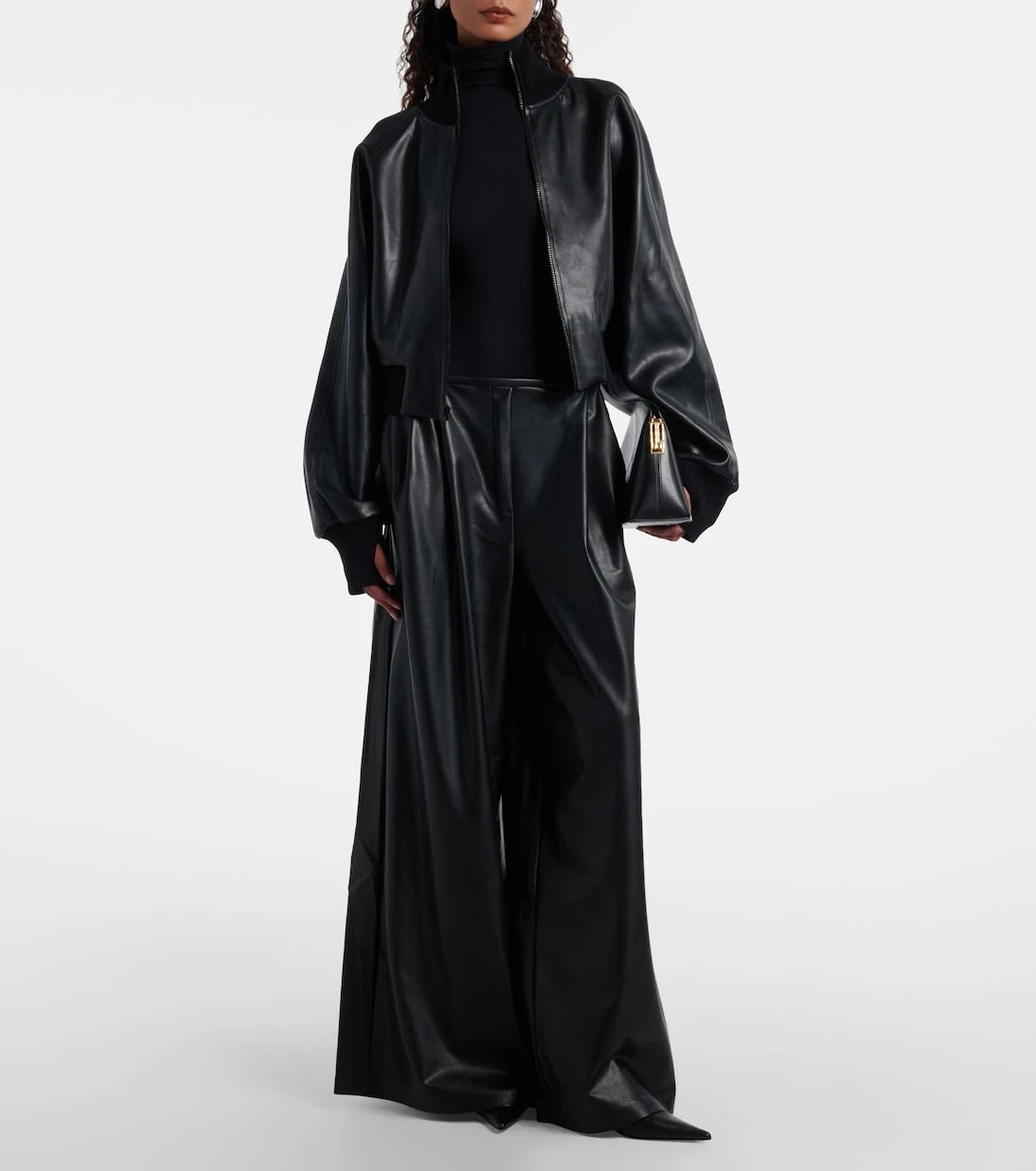 Norma Kamali - Pleated high-rise wide-leg pants
