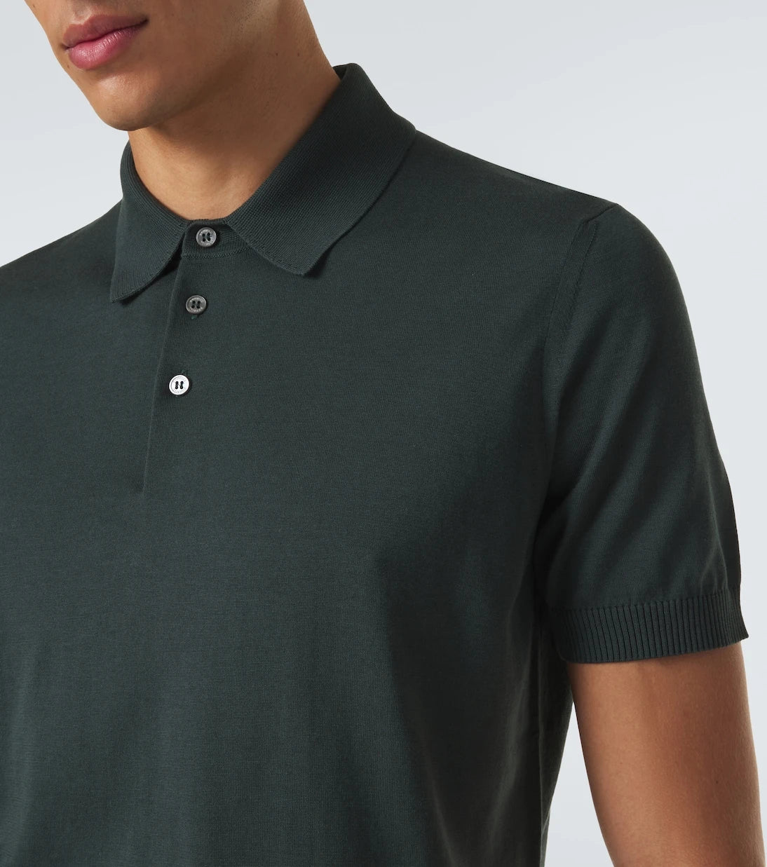 Dunhill - Cotton and silk polo sweater