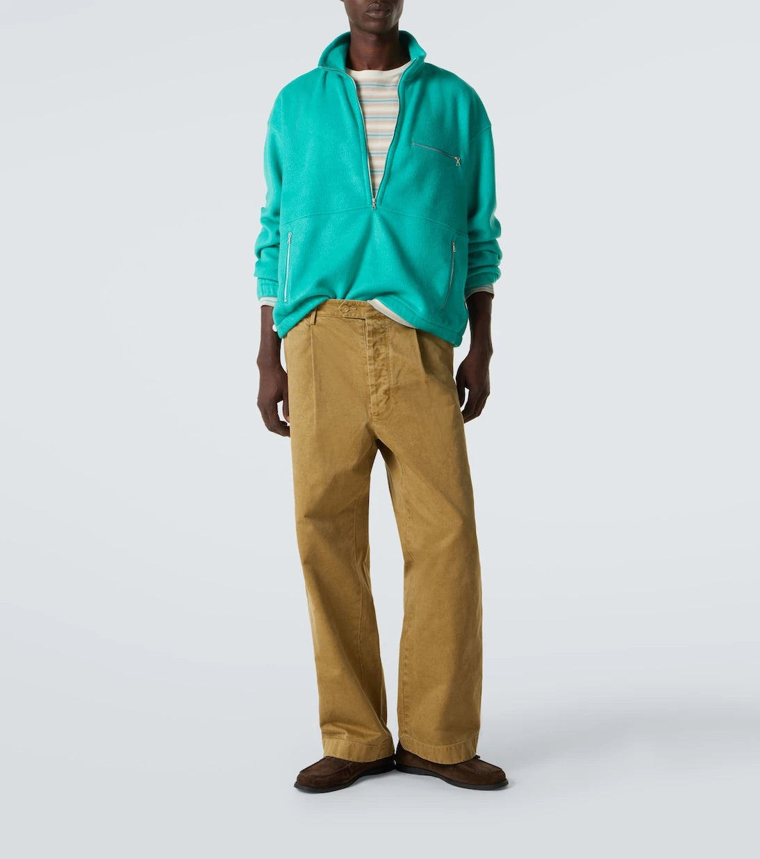 Auralee - Silk fleece half-zip sweater