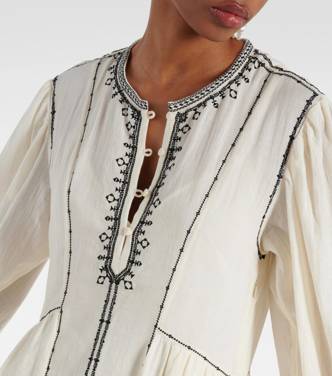 Marant Etoile - Pippa embroidered cotton midi dress