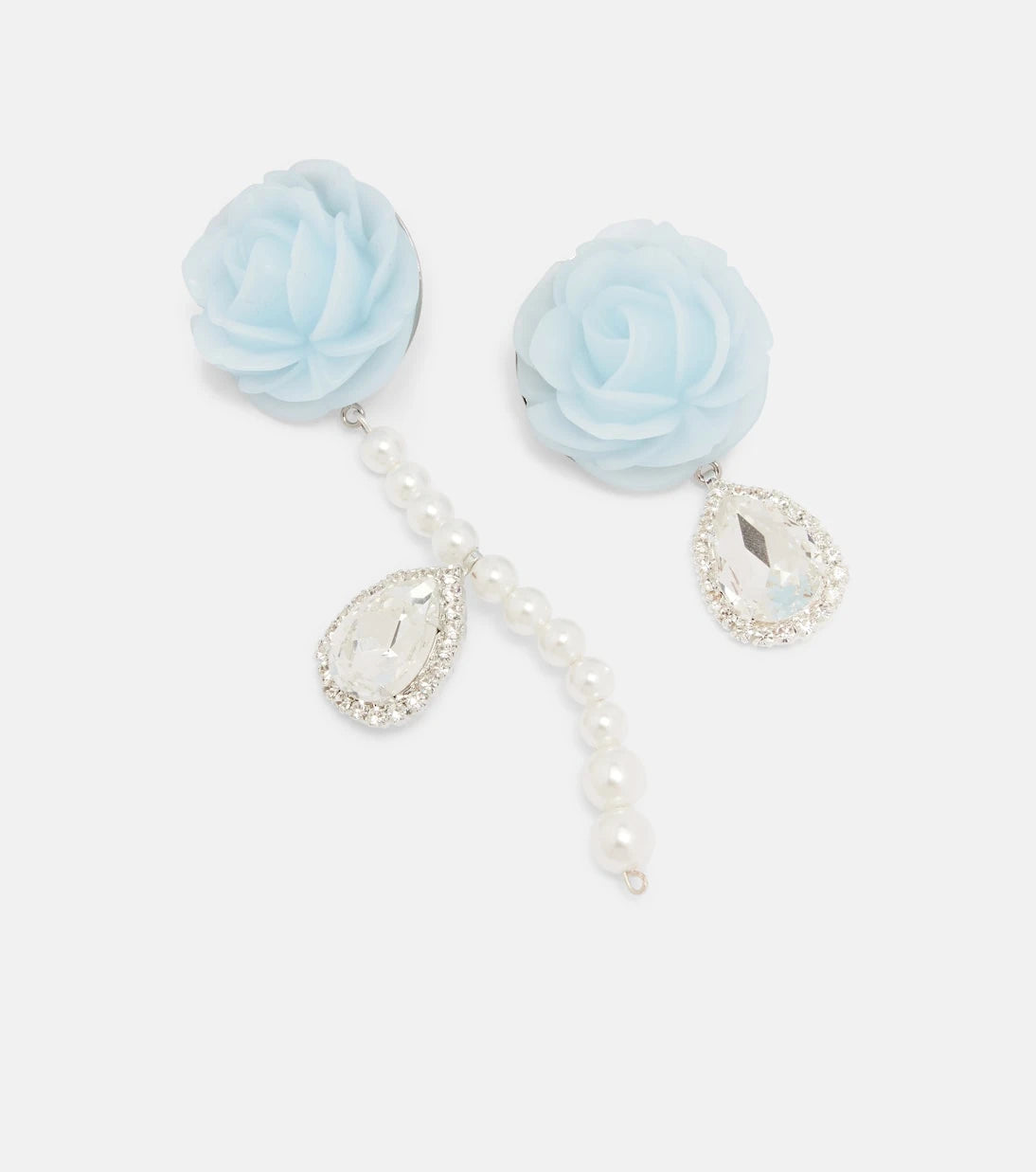 Magda Butrym - Rose embellished drop earrings