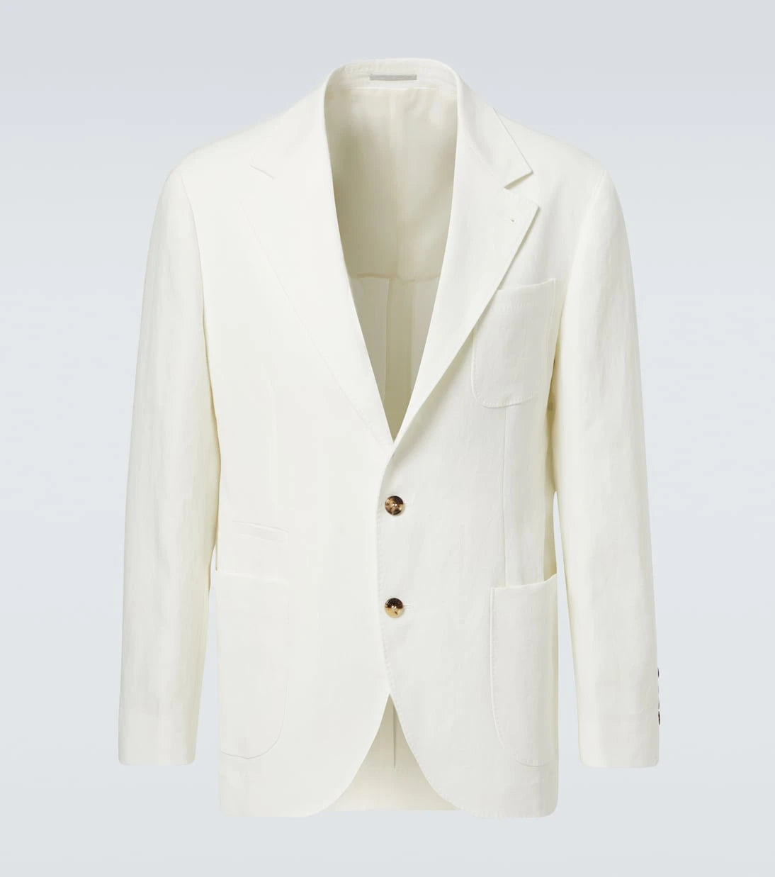Brunello Cucinelli - Single-breasted linen blazer