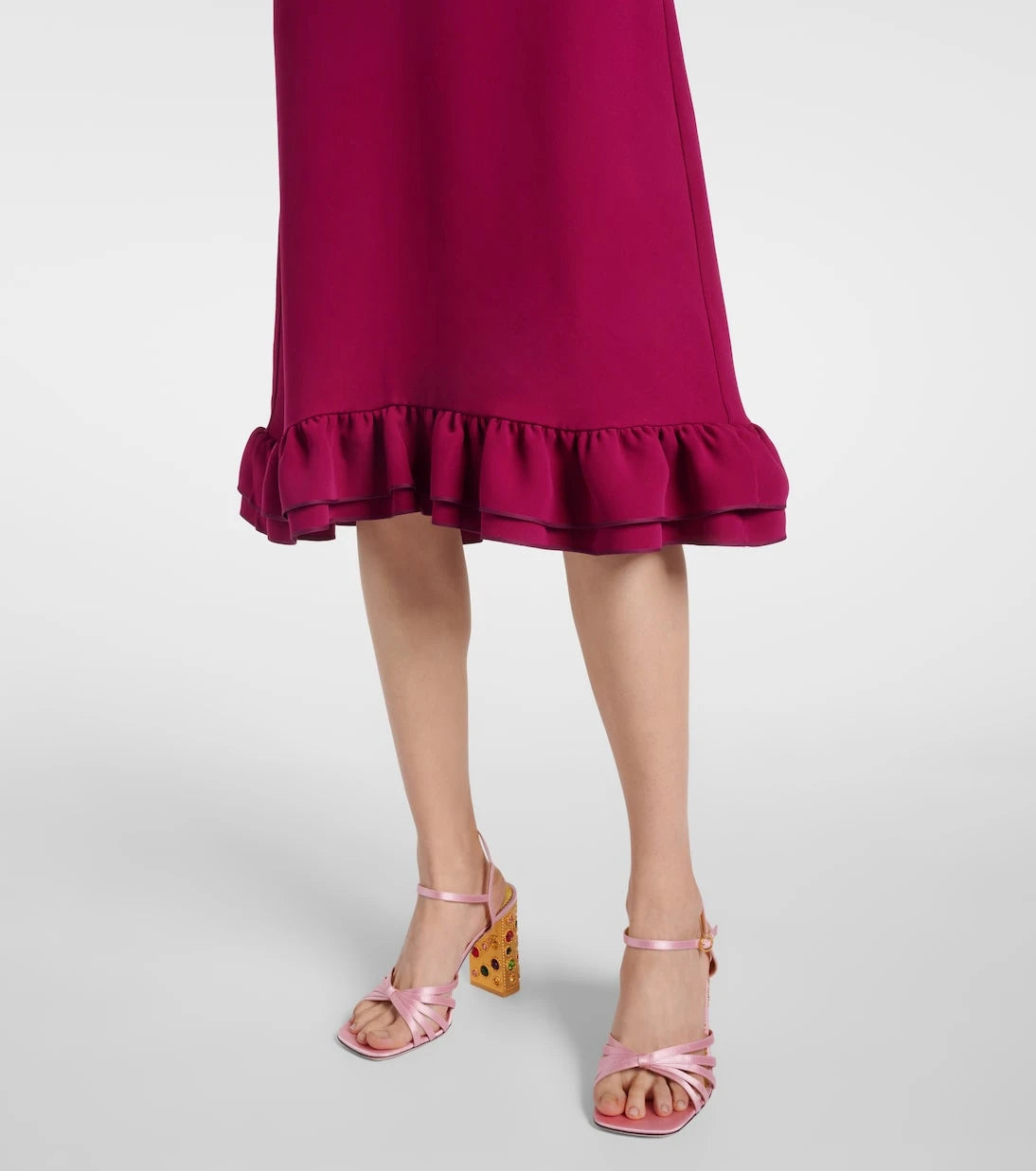 Valentino - Cady Couture ruffled midi dress