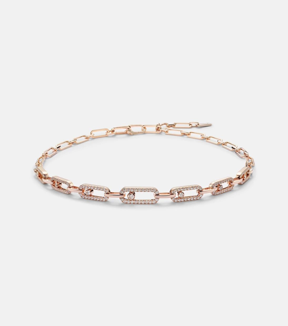 Messika - Move Link 18kt rose gold choker with diamonds