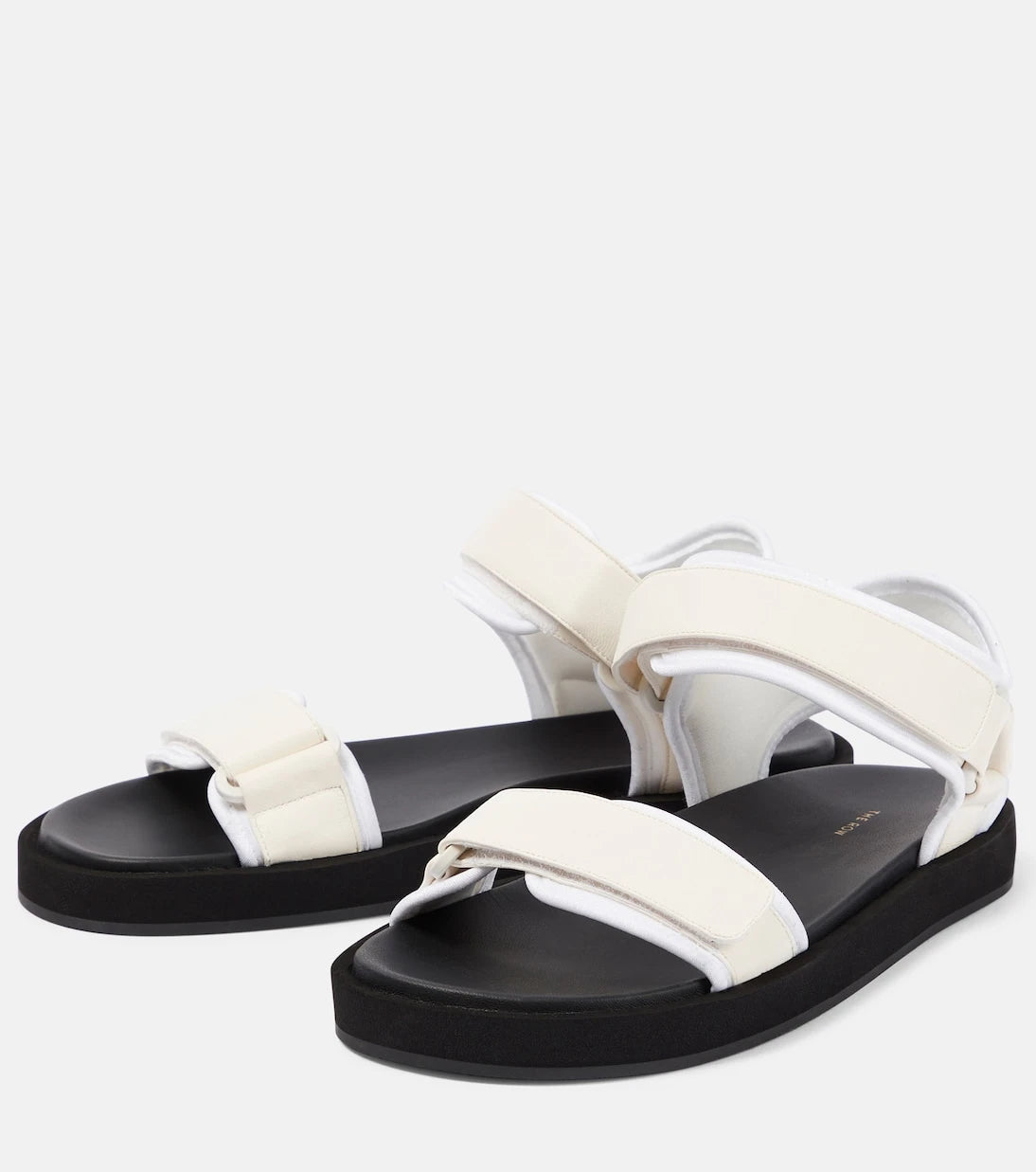 The Row - Hook and Loop leather sandals