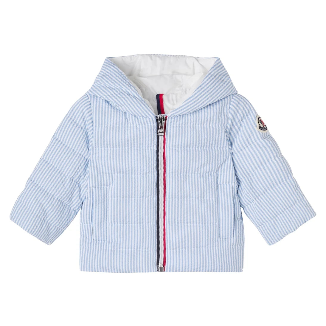 Moncler Enfant - Bebek çizgili şişme mont