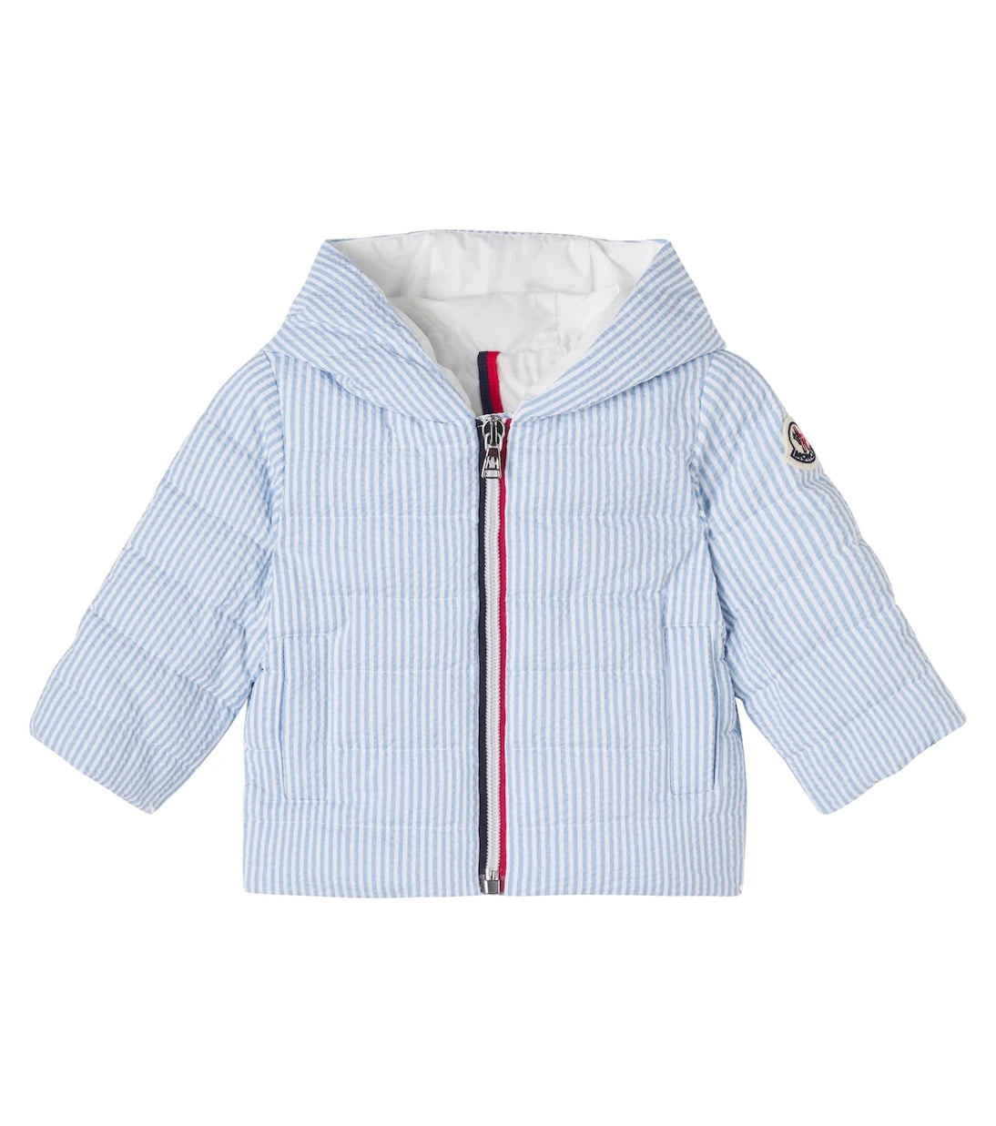 Moncler Enfant - Bebek çizgili şişme mont