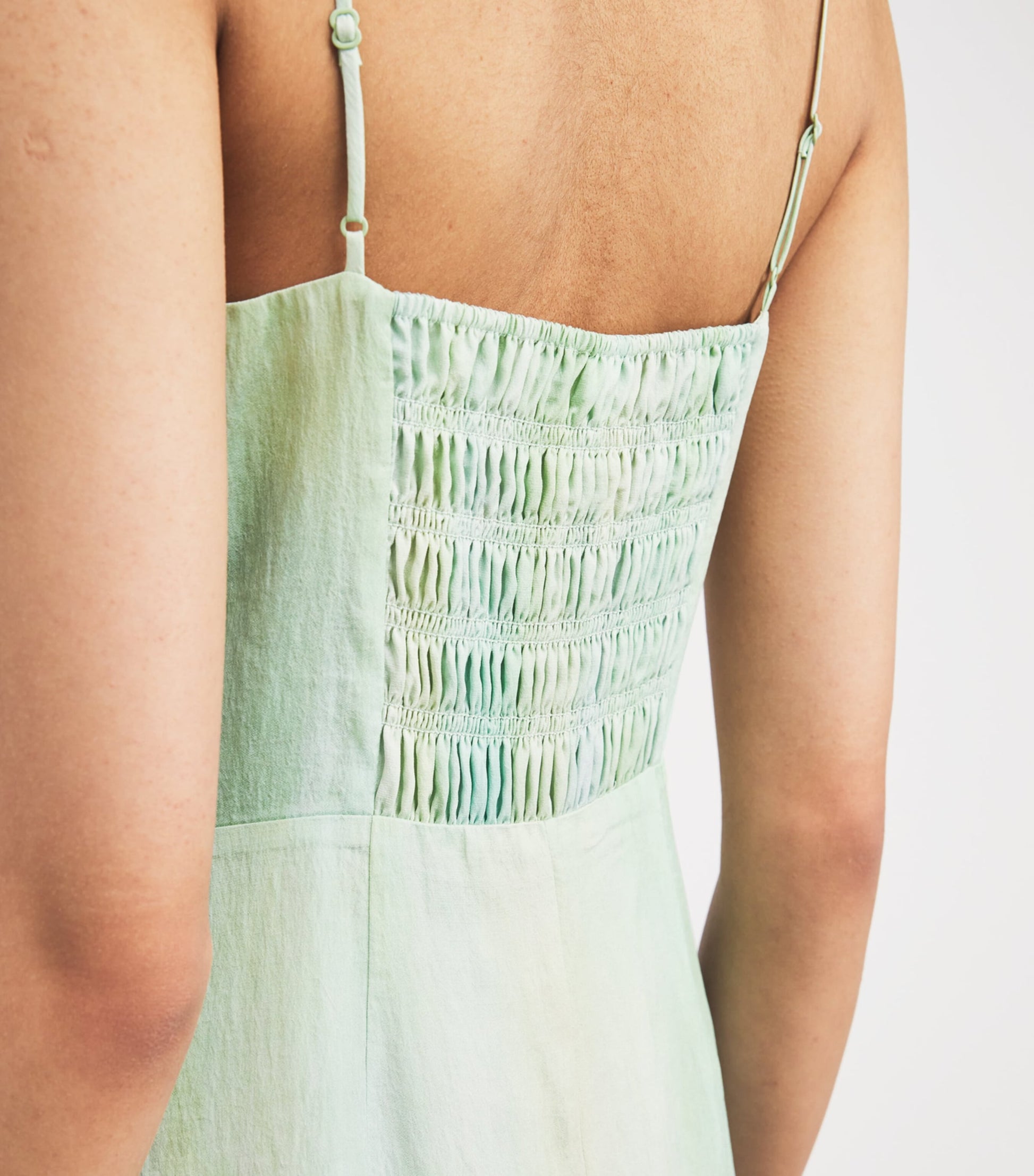 Satin Watercolour Midi Dress