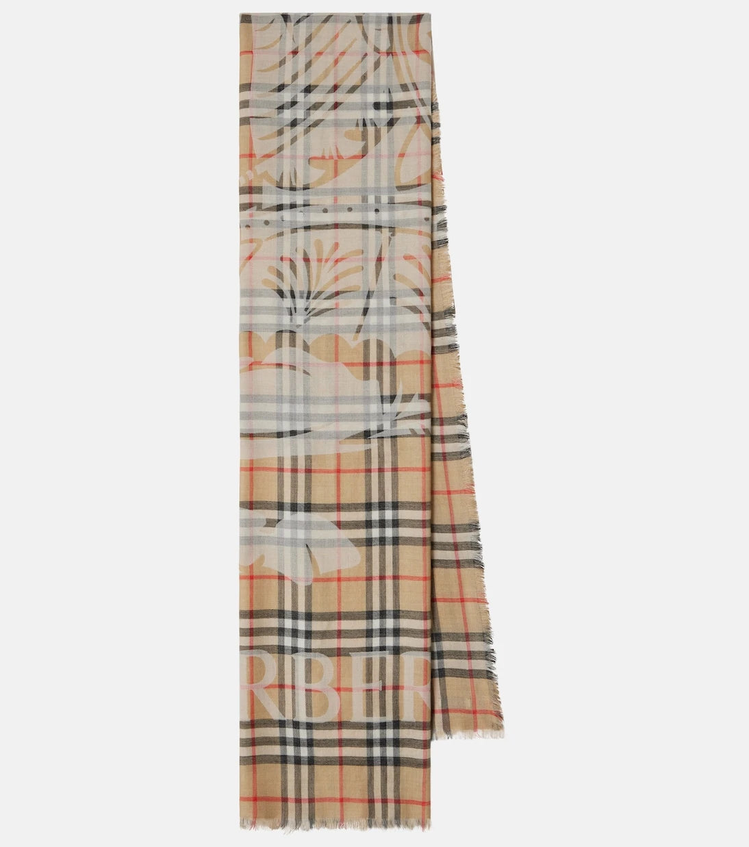 Burberry - EKD Burberry Check wool and silk scarf