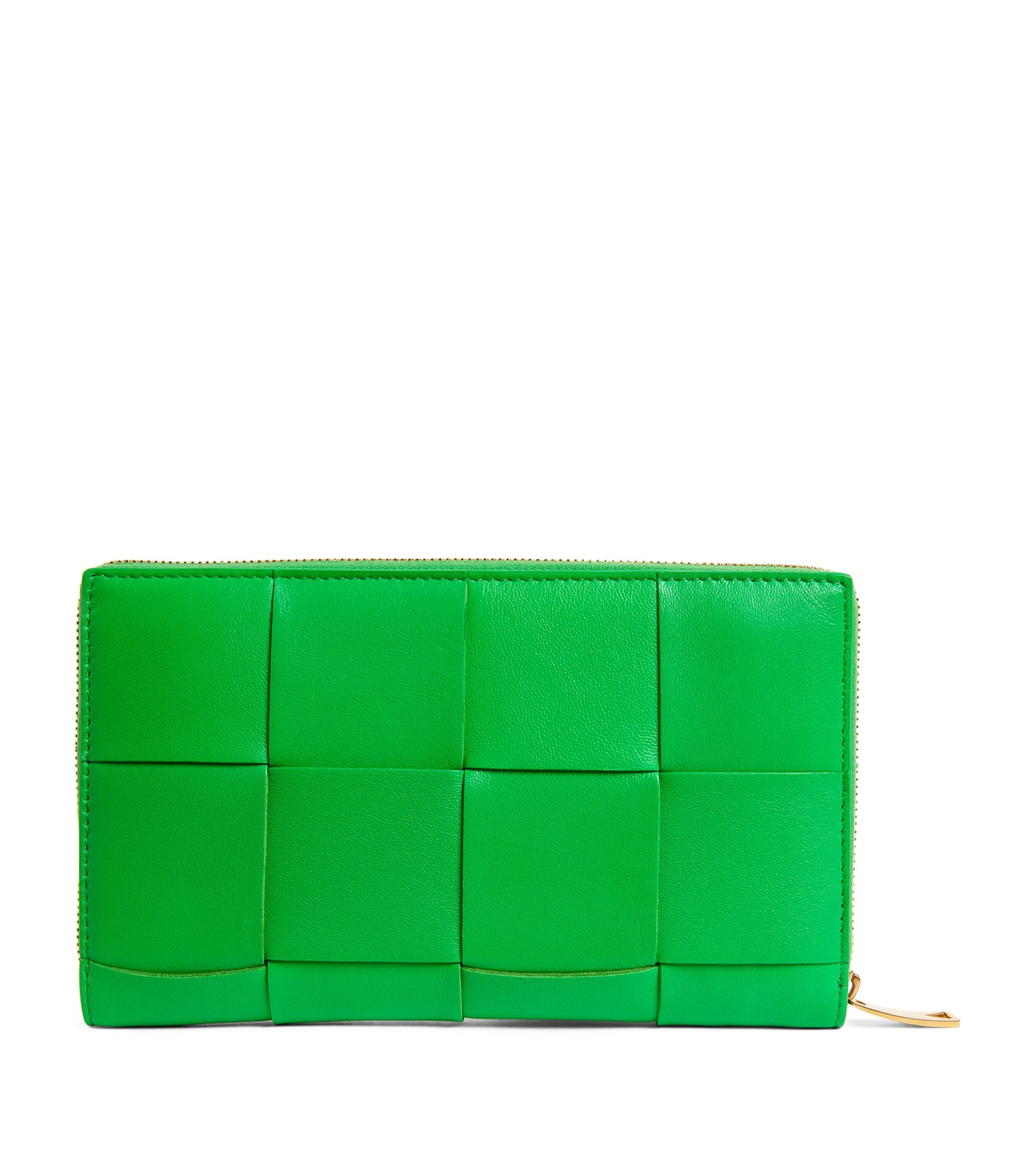 Green Leather Intreccio Wallet