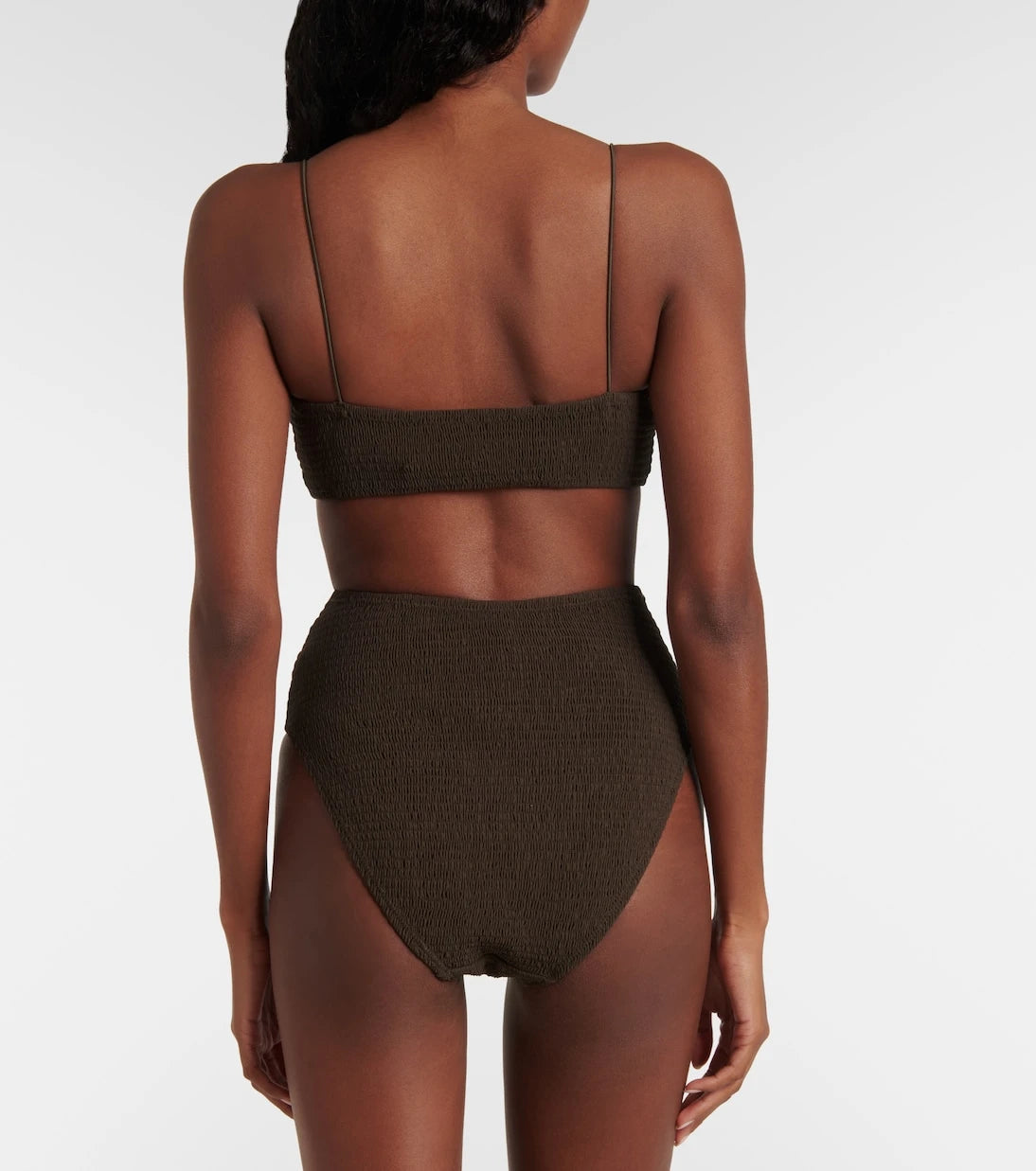 Toteme - Shirred jersey bikini bottoms