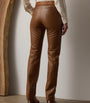 Ralph Lauren Collection Beige Lamb Leather Trousers