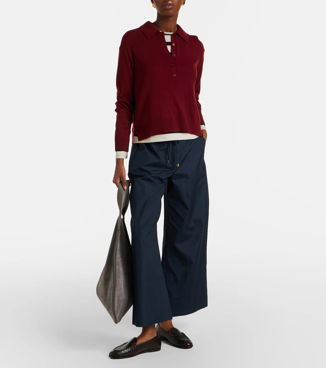 'S Max Mara - Cotton cropped wide-leg pants