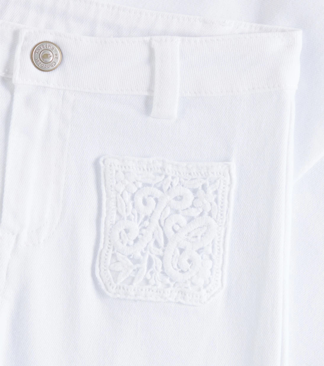 Tartine et Chocolat - Embroidered flared jeans