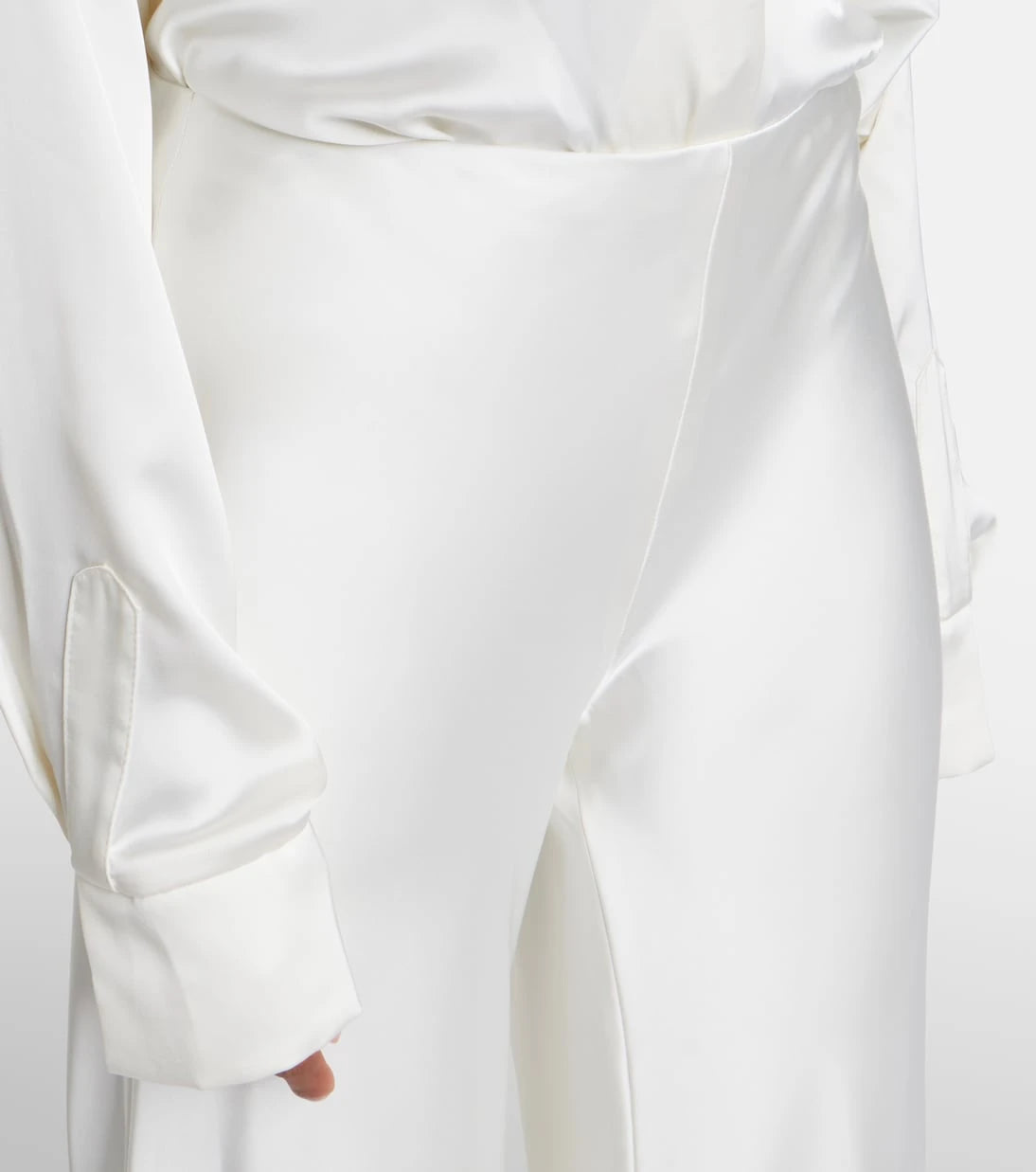 Norma Kamali - Satin wide-leg pants