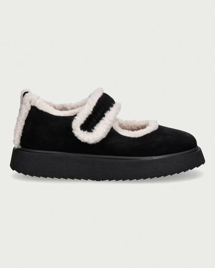 Inuikii süet Shearling M.J. balerinler
