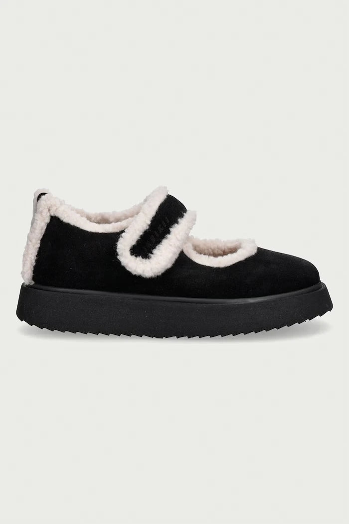 Inuikii süet Shearling M.J. balerinler