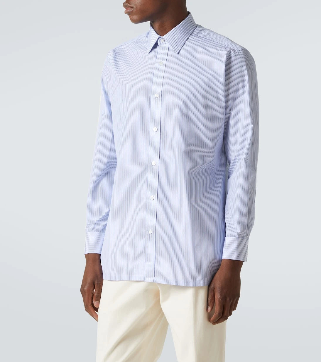 Charvet - Striped cotton poplin shirt