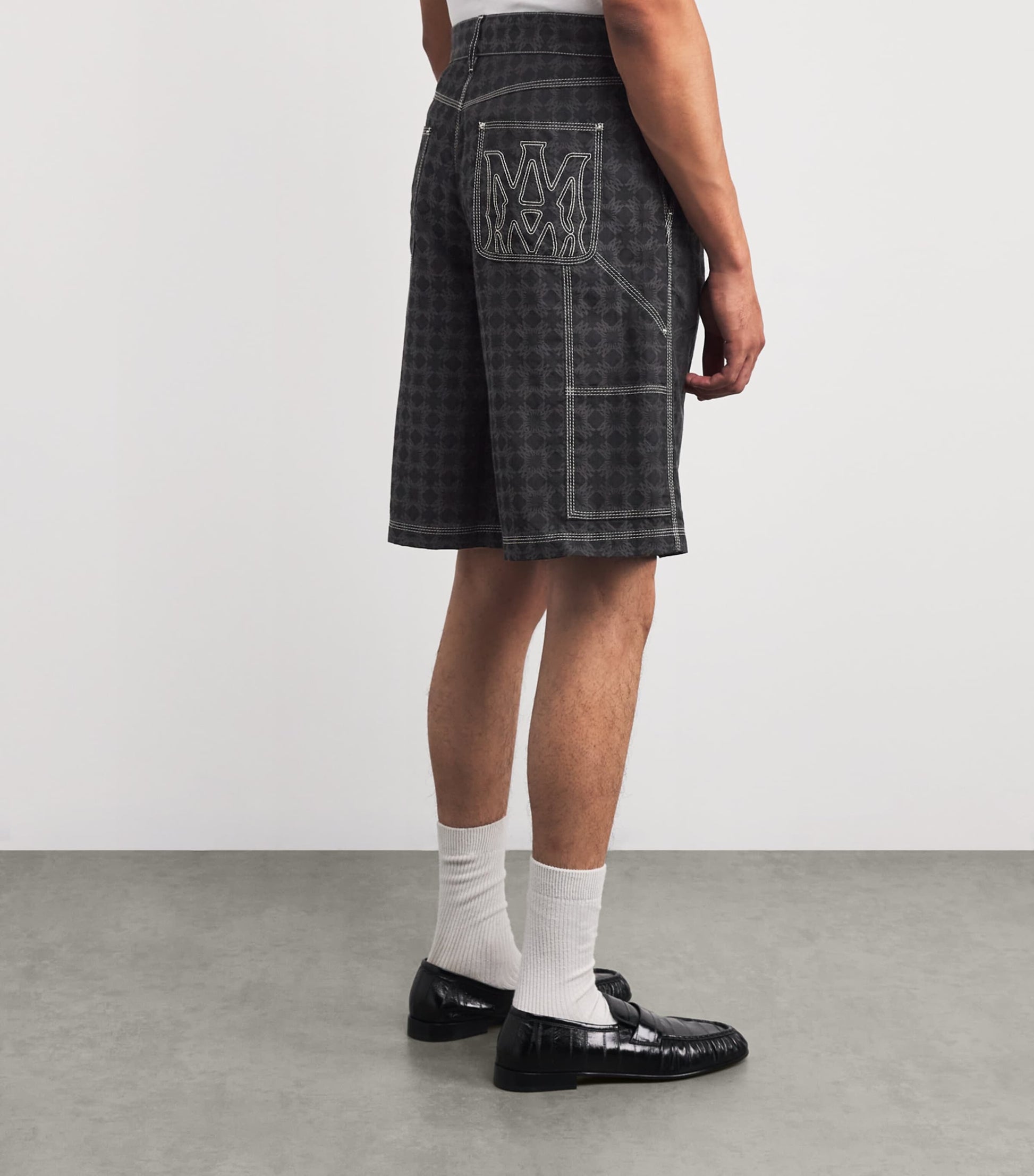 AMIRI Cotton-Linen MA Quad Shorts