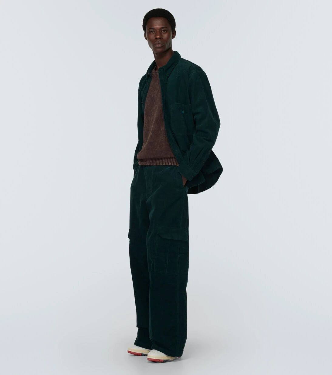 New Balance - حذاء سنيكرز 550 جلدي