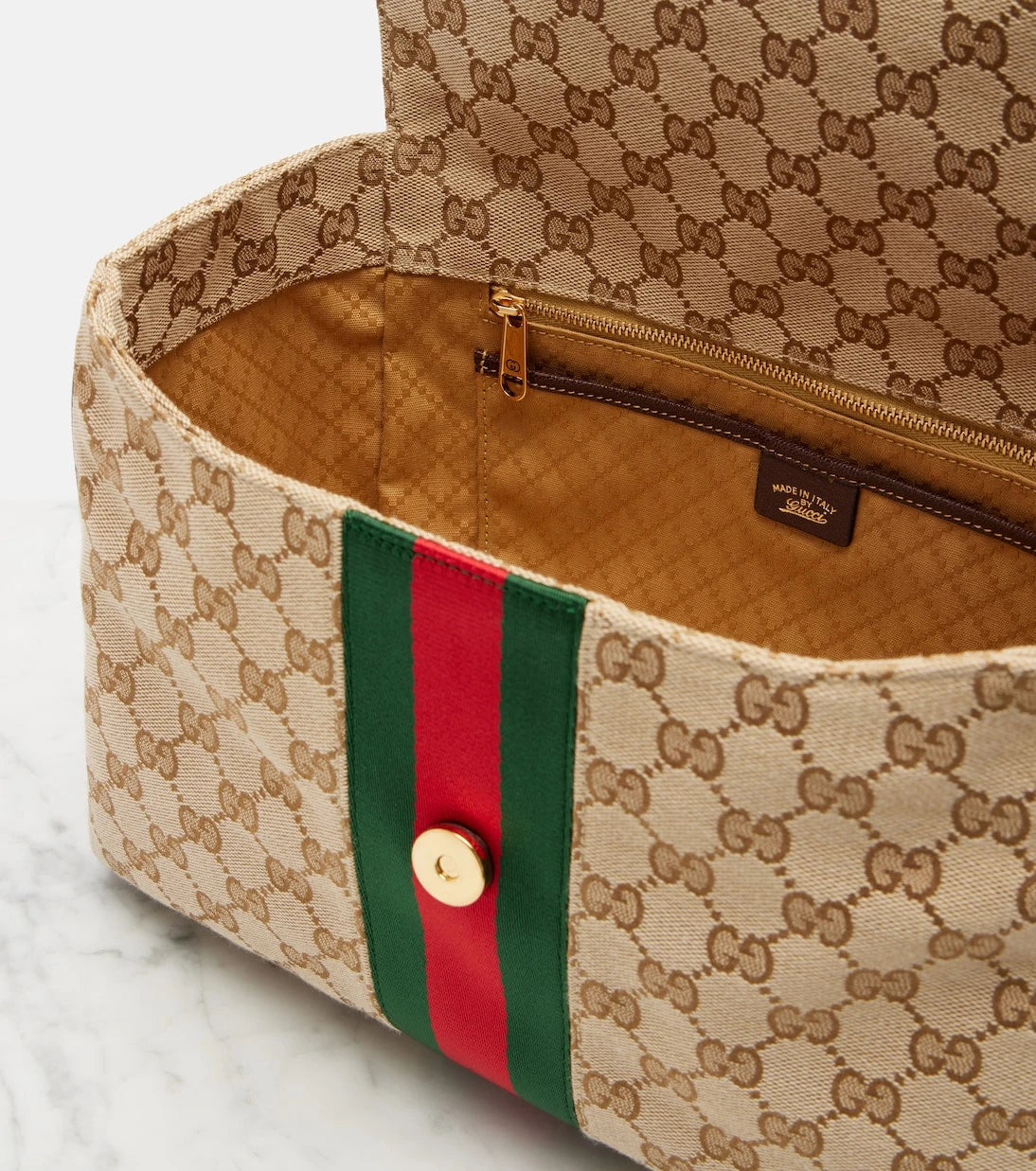Gucci - حقيبة توت متوسطة Paparazzo GG canvas