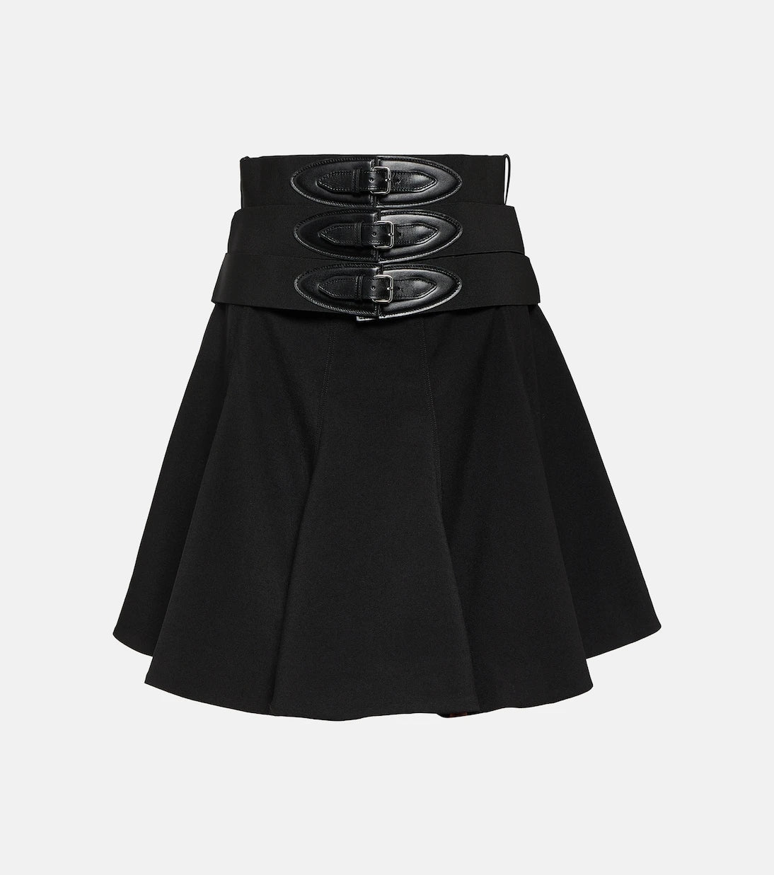 Alaïa - Belted wool miniskirt