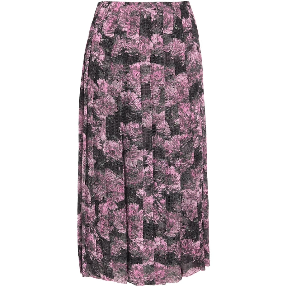Tory Burch Multi Silk Pleated Midi Skirt