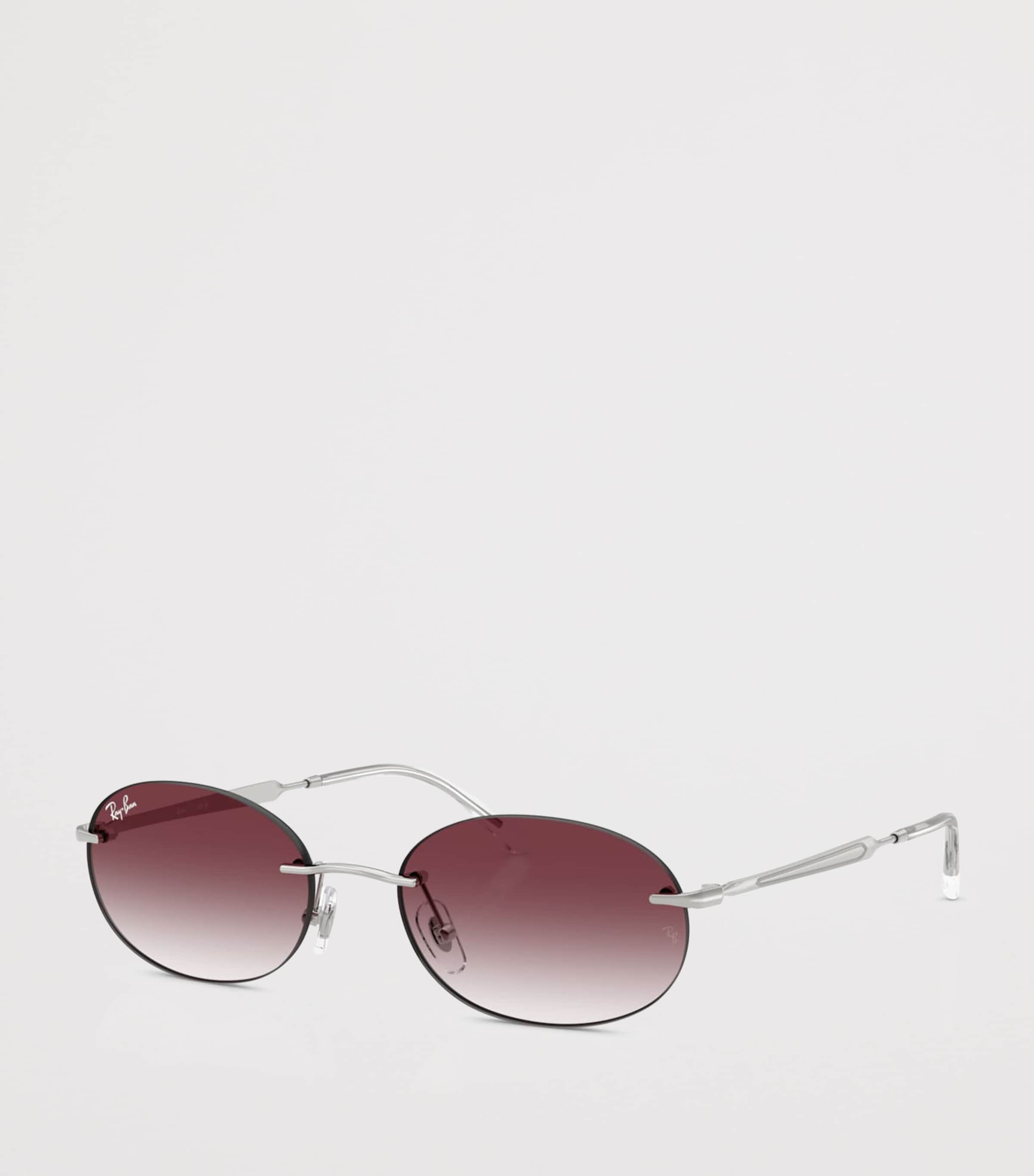 Silver RB3767 Metal Oval Sunglasses