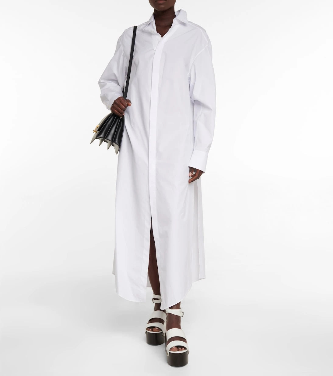Alaïa - Cotton poplin shirt dress