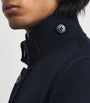 Stone Island Navy Wool-Blend Zip-Up Cardigan